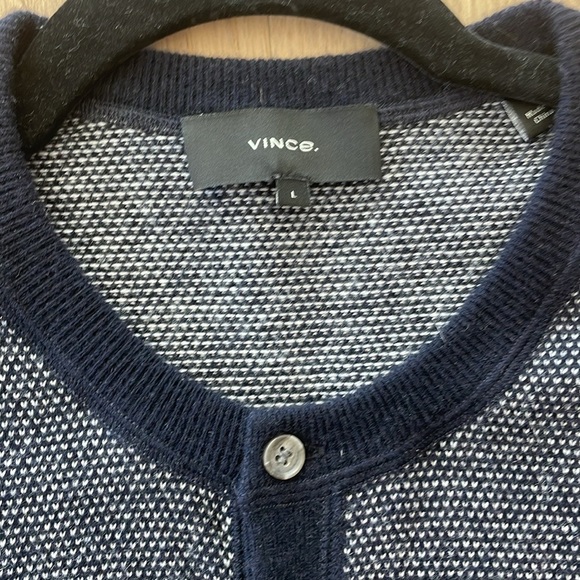 VINCE - Cashmere blend sweater - size L - Navy blue - Picture 3 of 5
